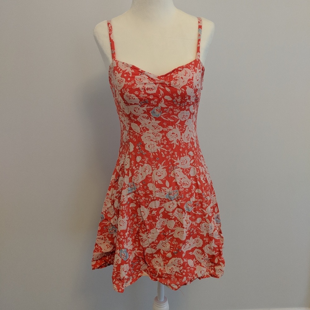 Free People | Orange and Blue Flower Dress